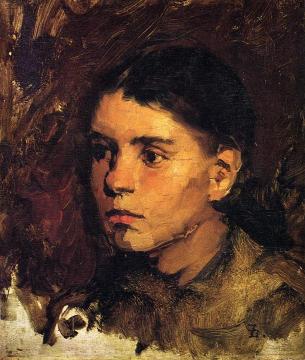 Head of a Young Girl Artwork by Frank Duveneck