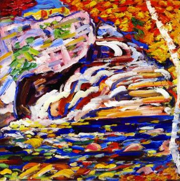 Autumn Cascade Artwork by Marsden Hartley