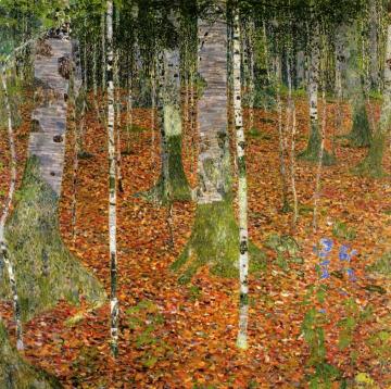 Birch Forest Artwork by Gustav Klimt