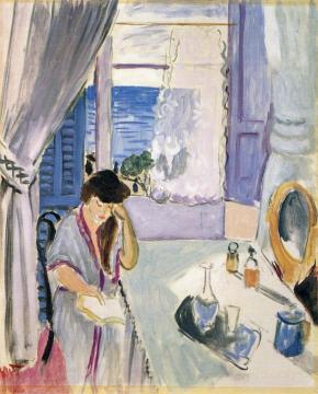 Woman Reading At A Dressing Table Artwork by Henri Matisse