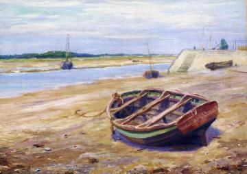 The River Canche, Etaples 1895 Artwork by Reynolds Beal