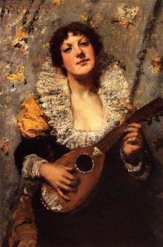 The Mandolin Player Artwork by William Merritt Chase