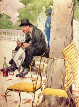 Unwilling Model, Luxembourg Gardens Artwork by Frank Nelson Wilcox