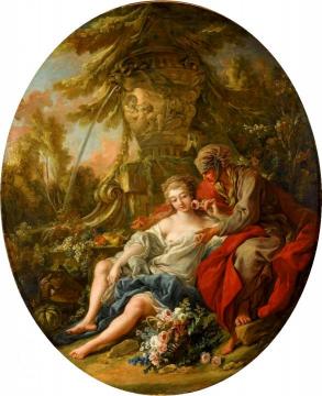 Vertumnus and Pomona Artwork by Francois Boucher