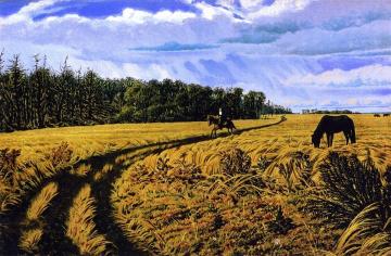 A Prairie Road Artwork by William George Richardson Hind