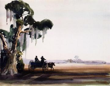 Day's End Artwork by Alfred Hutty