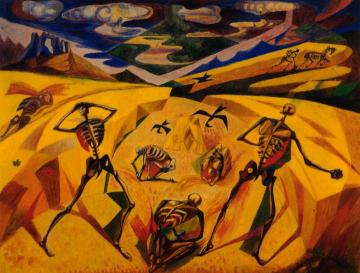 The Andalusian Reapers Artwork by Andre Masson