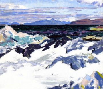 Island of Rum from Iona Artwork by Francis Campbell Boileau Cadell