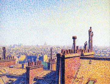 The Roofs Of Paris, Late Afternoon Artwork by Gustave Cariot