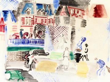 The Tennis Party Artwork by Raoul Dufy