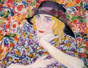 Woman With Flowers Artwork by Leo Gestel