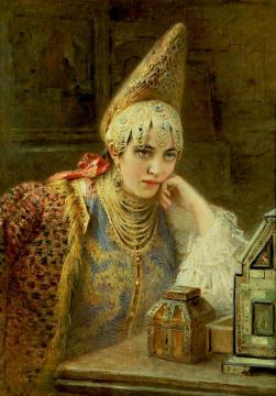 The Young Bride Artwork by Konstantin Egorovich Makovsky
