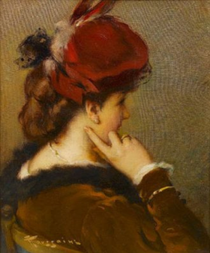 The Red Hat Artwork by Fernand Toussaint