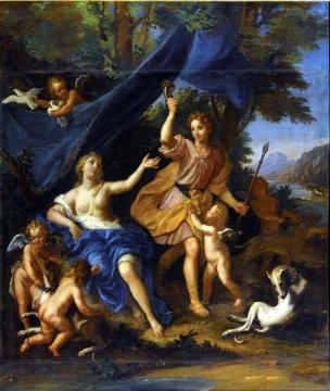 Venus and Adonis Artwork by Louis de Boullogne the Younger