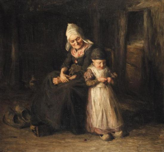 Old Age And Youth Artwork by George Fiddes Watt