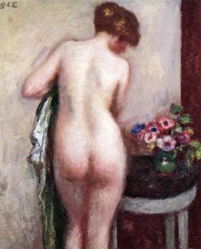 Nude From Behind Artwork by Georges D'espagnat