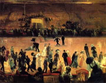 Roller Skating Rink Artwork by William James Glackens