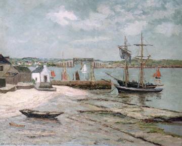 Les Huiterières, la trinité, Morbihan Artwork by Albert Lebourg