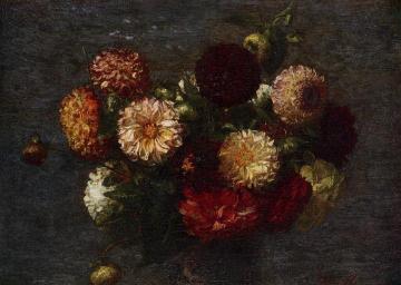 Chrysanthemums Artwork by Henri Fantin-Latour