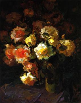 A Tapestry Of Roses Artwork by Franz Bischoff