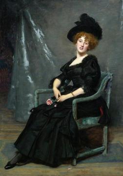 Portrait Of Lucy Lee Robbins Artwork by Emile Carolus-Duran