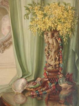 Still Life and self portrait Artwork by Talbot Hughes