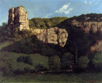 Landscape: Bald Rock in the Valley of Ornans Artwork by Gustave Courbet