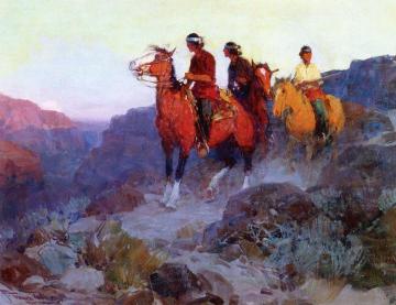 The Close Of Day Artwork by Frank Tenney Johnson