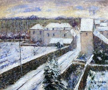 View of Triel in the Snow Artwork by Gustave Loiseau