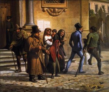An Englishman Pursued By Beggars In Rome Artwork by Wilhelm Marstrand