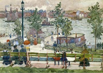 East River Park Artwork by Maurice Prendergast