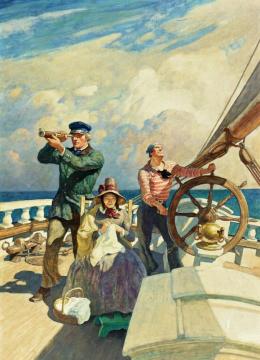 They Took Their Wives With Them On Their Cruises Artwork by Newell Convers (N.C.) Wyeth