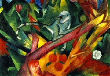The Little Monkey Artwork by Franz Marc