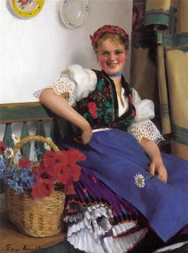 The Flower Girl Artwork by Emil Pap