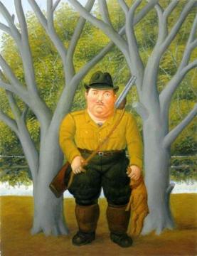 The Hunter Artwork by Fernando Botero