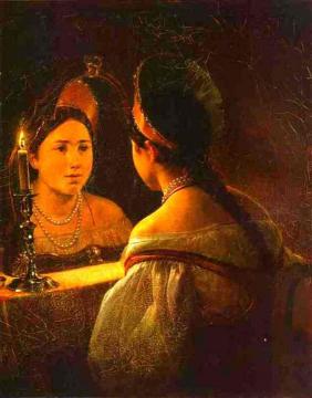 Svetlana Guessing on Her Future Artwork by Karl Pavlovich Bryullov