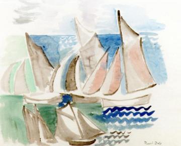 Sailboats Artwork by Raoul Dufy