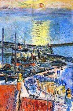 Sunrise over Fife Harbour Artwork by George Leslie Hunter