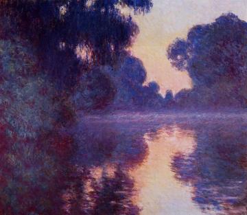 Arm of the Seine near Giverny at Sunrise Artwork by Claude Oscar Monet