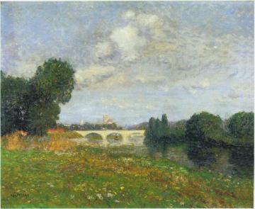 Village by the River Artwork by Gustave Loiseau