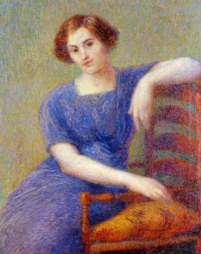 Young Woman in an Armchair Artwork by Hippolyte Petitjean