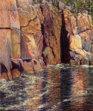The Cliffs at Ironbound Island, Maine Artwork by John Leslie Breck
