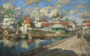 View Of An Old Town Artwork by Konstantin Gorbatov