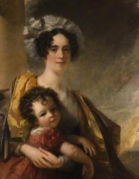 Mrs John Clerk Maxwell And Her Son, James Artwork by William Dyce