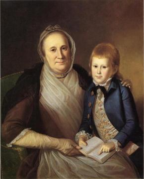 Mrs. James Smith And Grandson Artwork by Charles Willson Peale