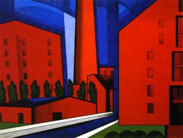 Walls Of New England Artwork by Oscar Bluemner