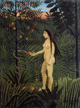 Eve and the Serpent Artwork by Henri Rousseau