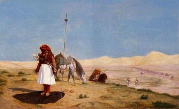 Prayer in the Desert Artwork by Jean Leon Gerome