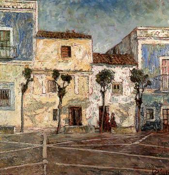 Houses in the Sun Artwork by Ignacio Zuloaga y Zabaleta