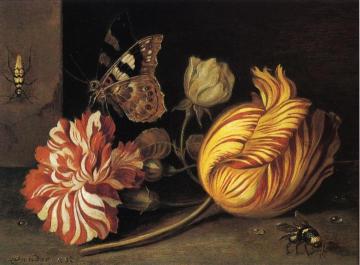Study of Flowers and Insects Artwork by Balthasar van der Ast
